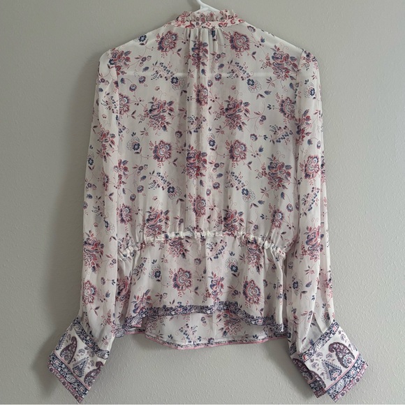 Joie Cream and Pink Floral Blouse - Picture 2 of 8